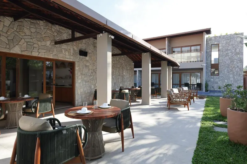 Café da manhã e refeições da pousada