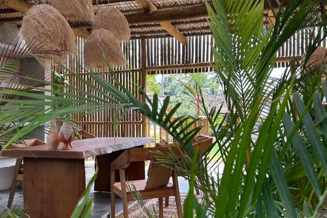 Área externa da pousada