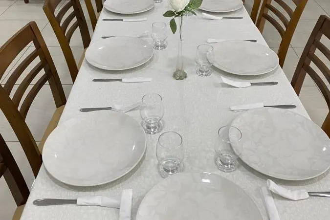 Café da manhã e refeições da pousada