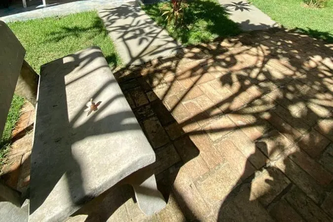 Área externa da pousada