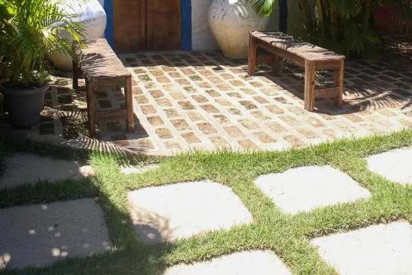 Área externa da pousada